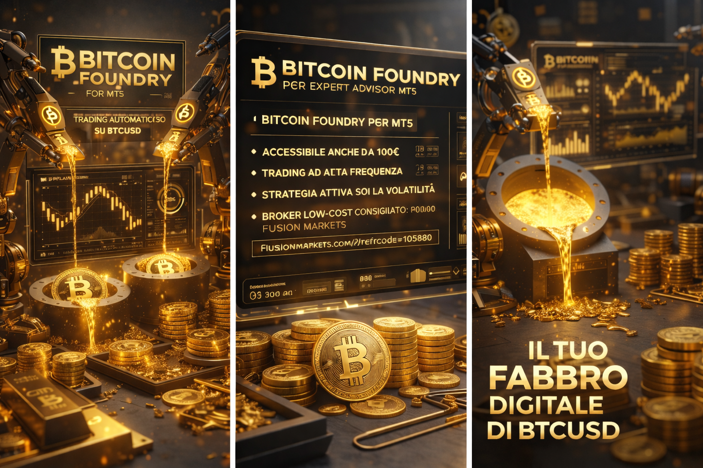 Bitcoin  Foundry EA per MT5 | Trading Automatico su Bitcoin  | Adatto a Piccoli Investitori
